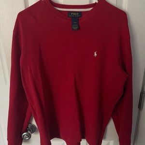 Polo waffle crewneck